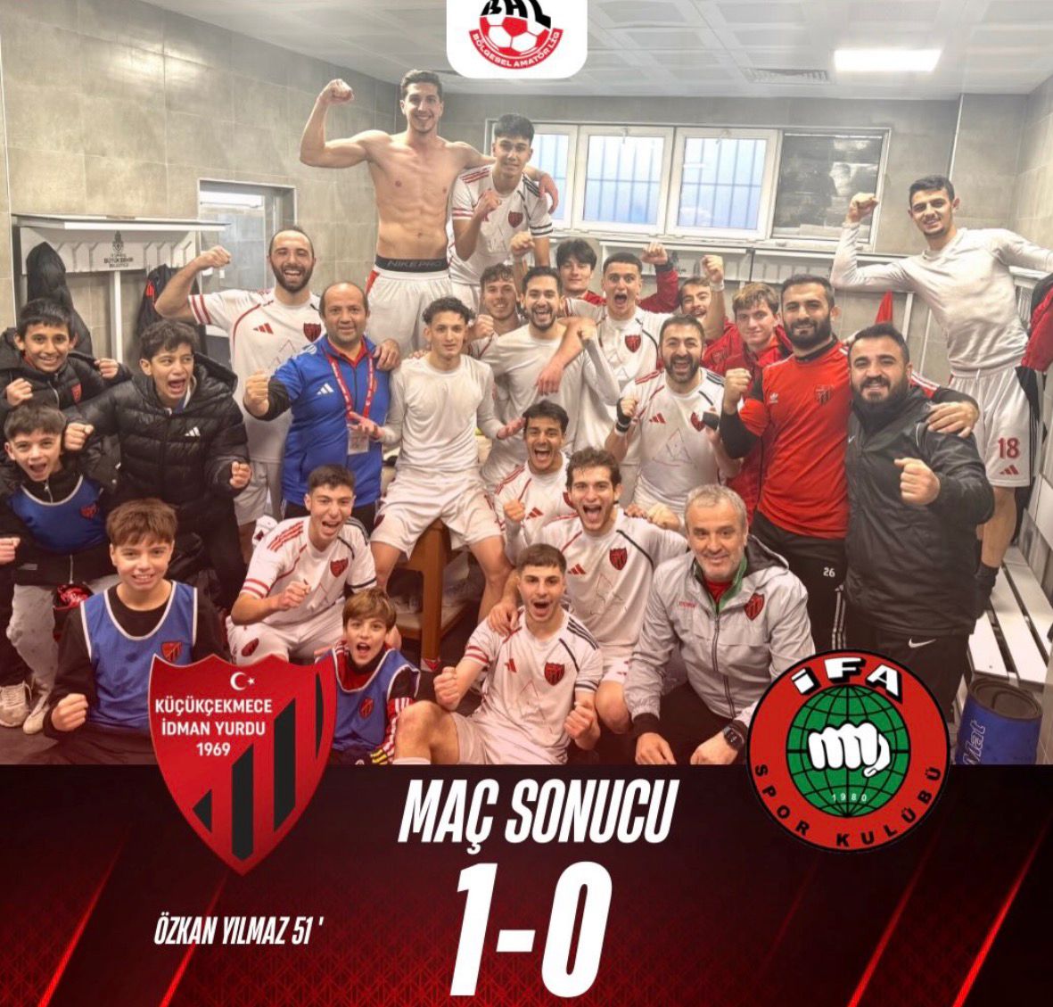 Maç Sonucu  Küçükçekmece İdman yurdu 1-0 İfa Spor